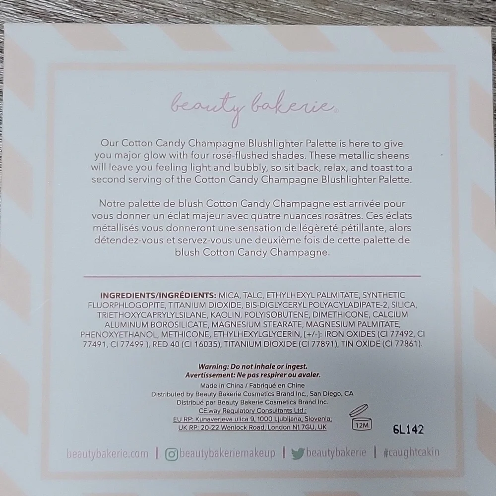 Beauty Bakerie The Chosen Bun Eyeshadow and Cotton Candy Champagne Blush Palette